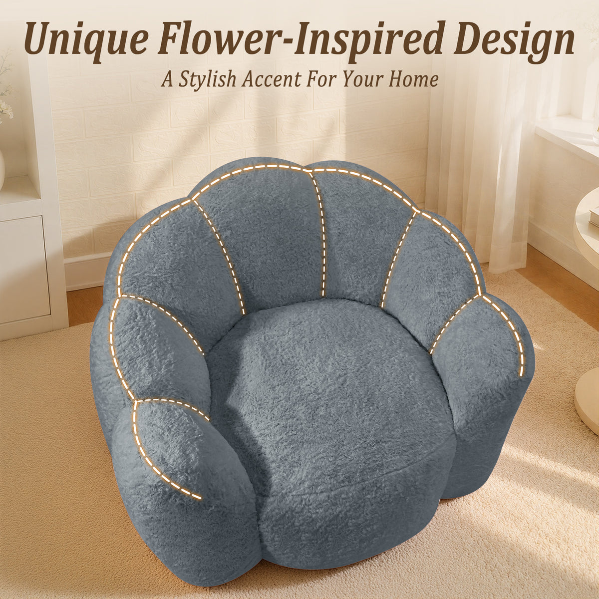 HomeMiYN Flower Shaped Bean Bag Chair for Adults