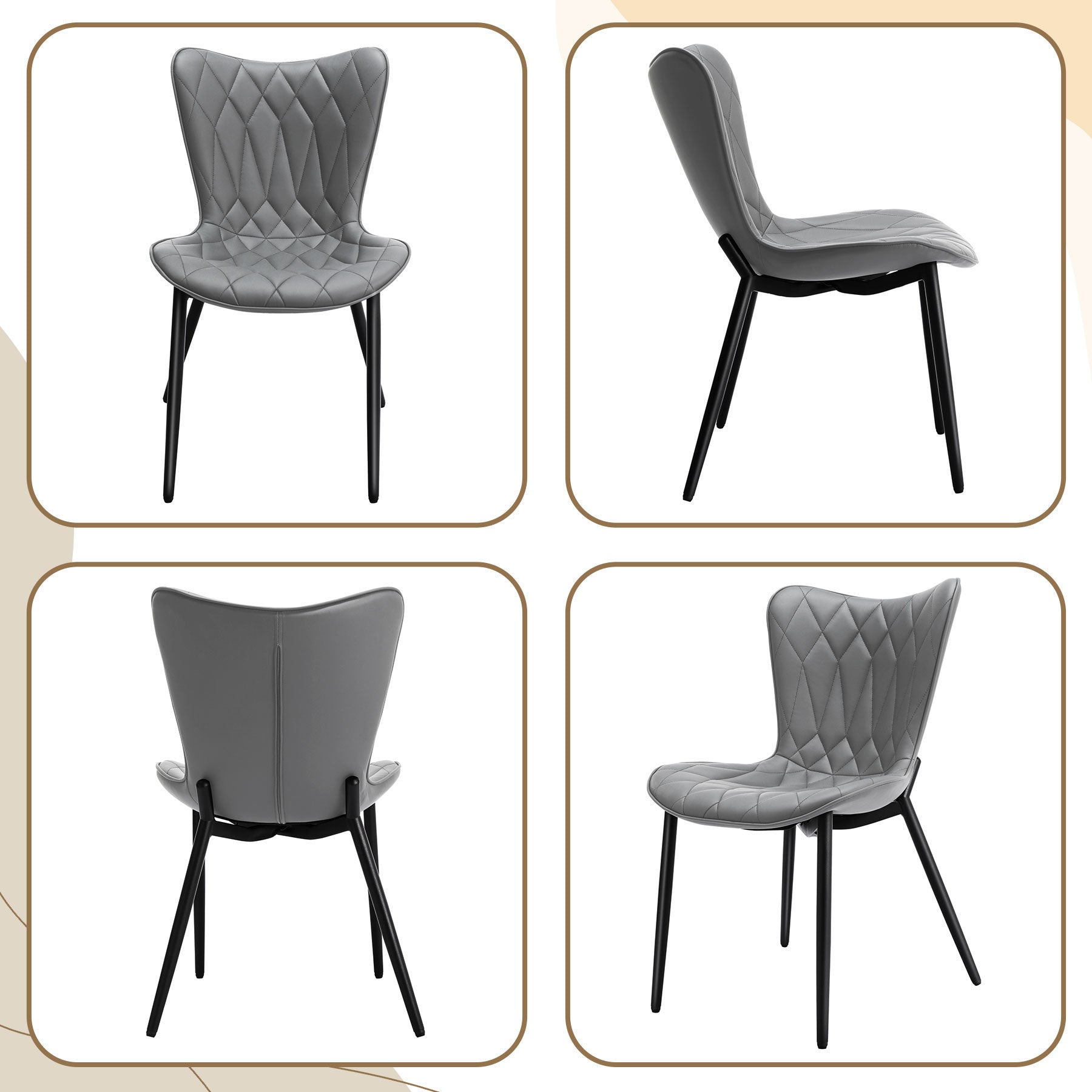 Cat Scratch Leather High Bar Stool
