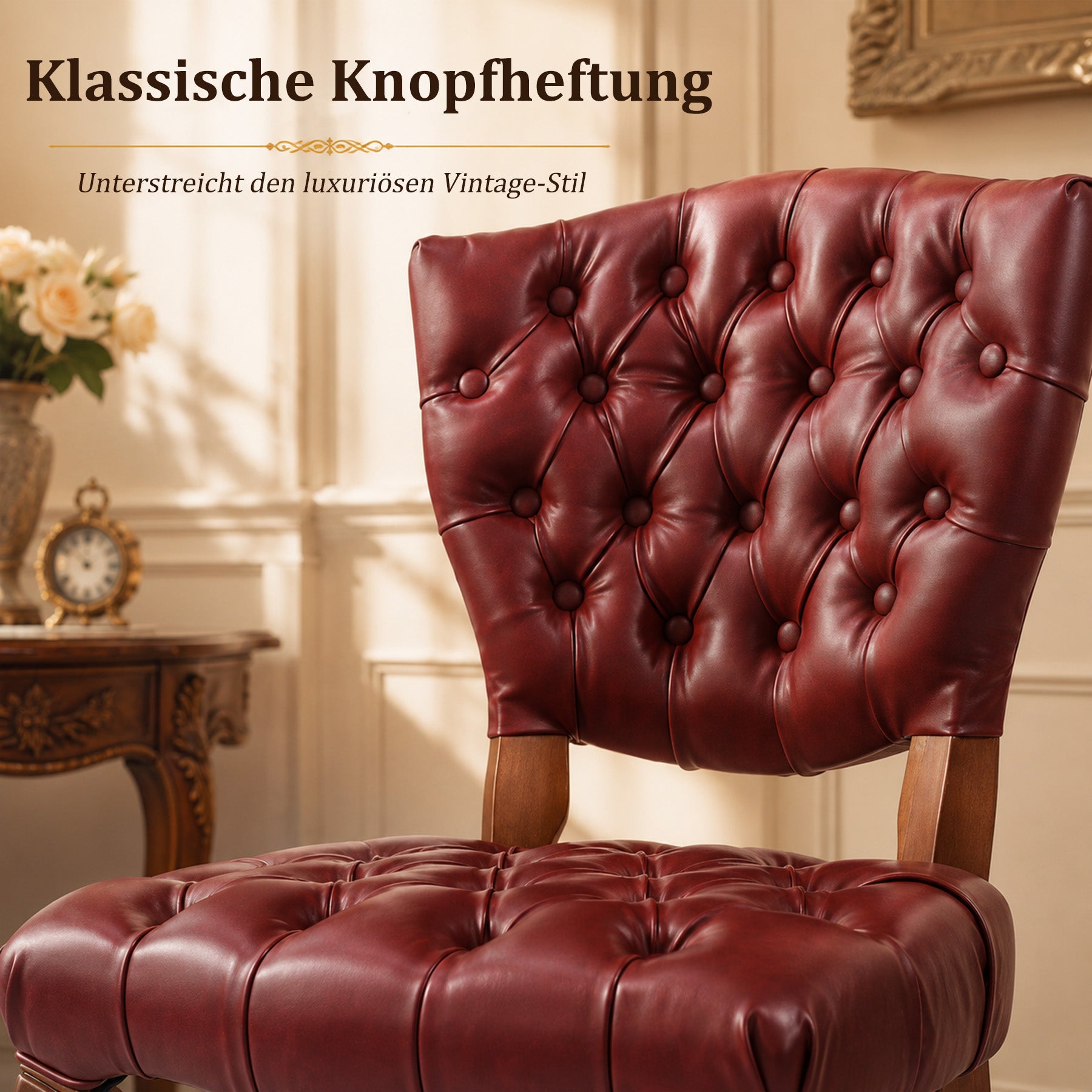 Button Tufted Dining Chair