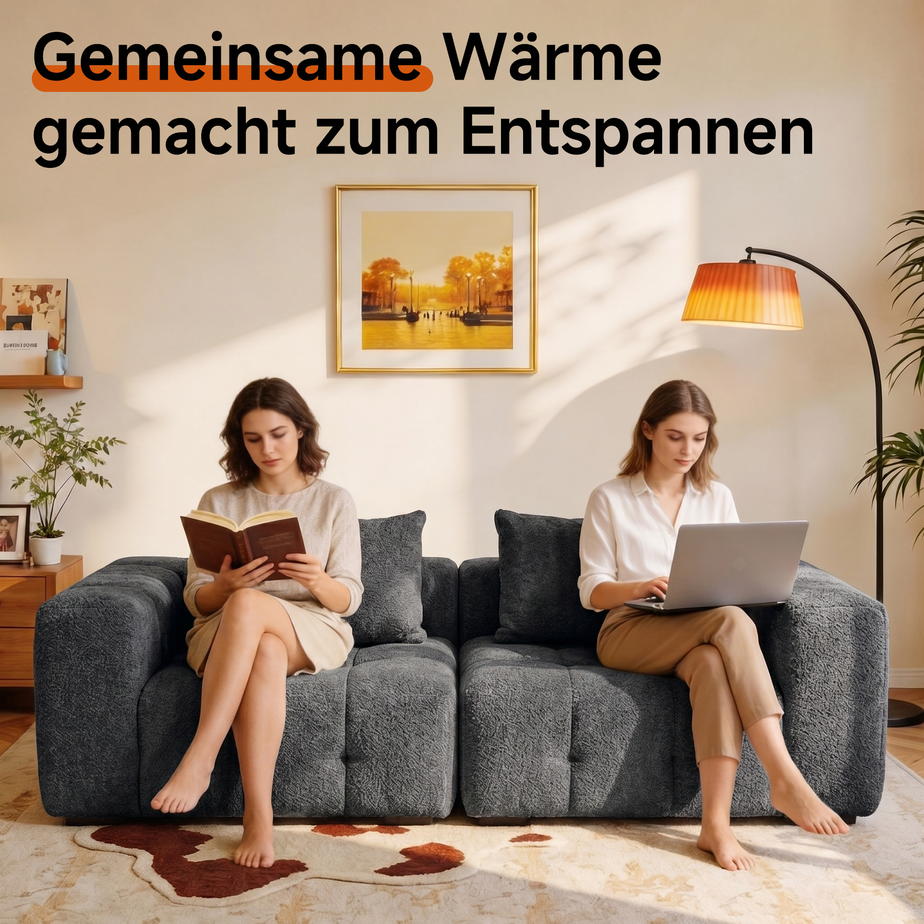 2er Boneless Sofa, Modular Sofa aus Chenille, Ohne Montage | Cloud Couch, Komprimiertes Sofa, hochelastisch, frei kombinierbares Wohnzimmer Sofa bis 240 kg