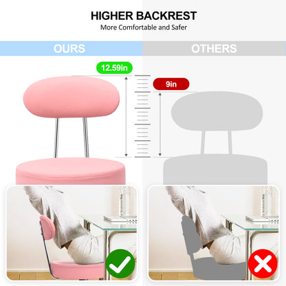 HomeMiYN Office Bar Chairs Stool Adjustable Counter Chair with Back