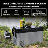 HomeMiYN Thermobehälter Kompressor kühlbox auto 38L 12V/240V tragbare Kühlschrank mit Griff