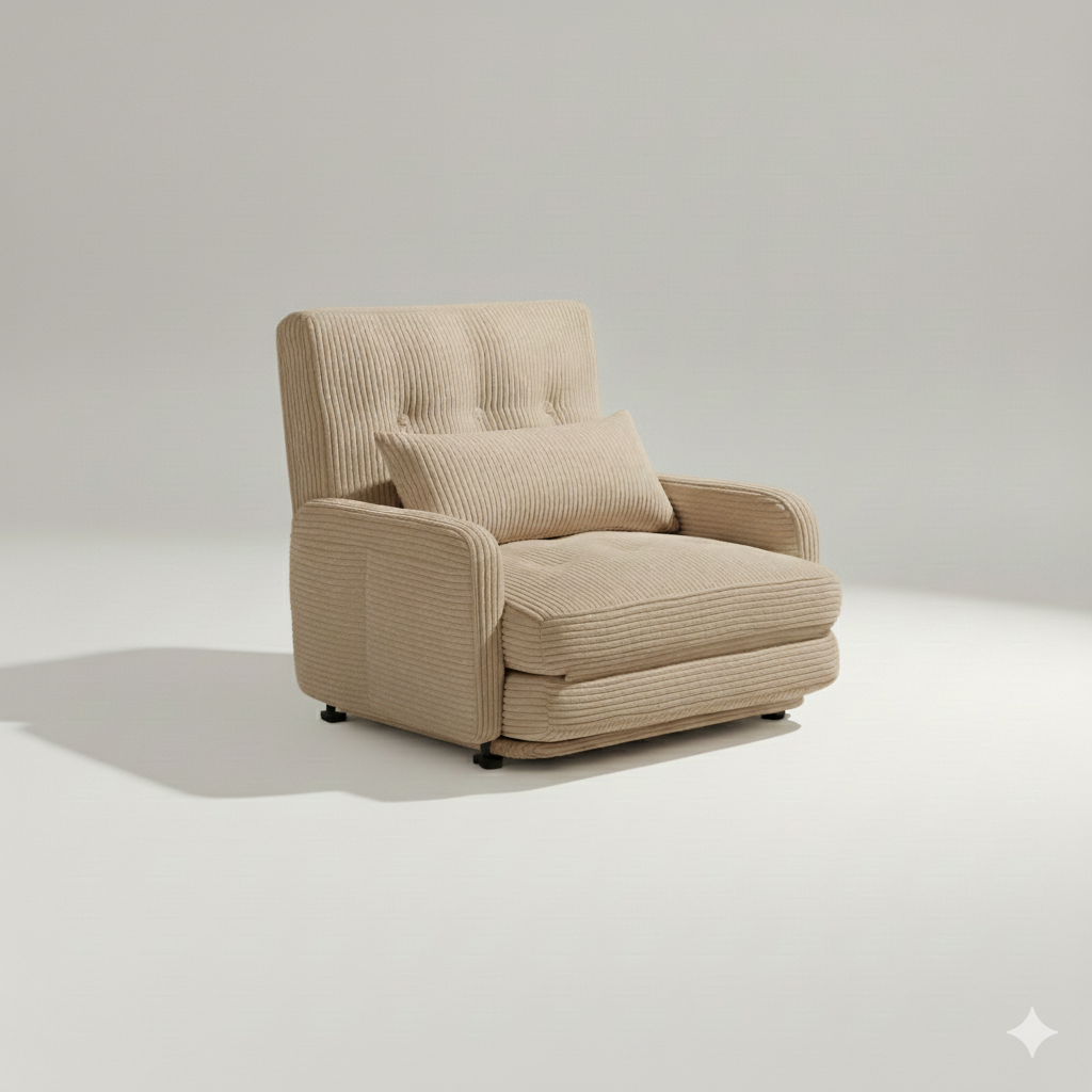 HomeMiYN Folding Sofa Bed, With 5-Position Adjustable Back Support