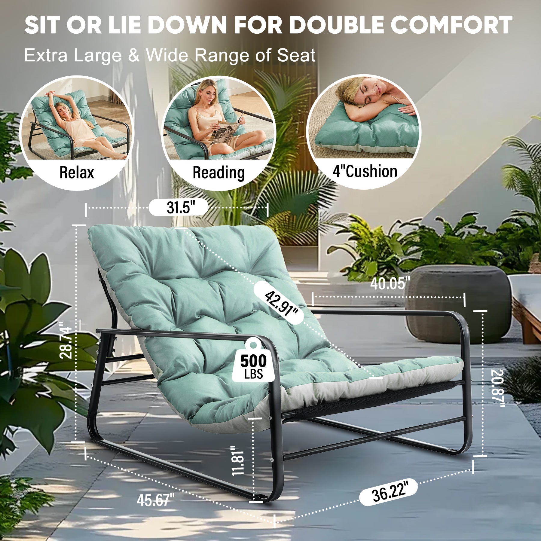 HomeMiYN Steel Pipe Sofa Tubular Steel Chair