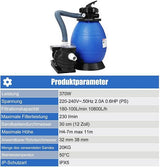 HomeMiYN Pool Filter Pump Sand Filter System Pump 10.8m³/h And 370W