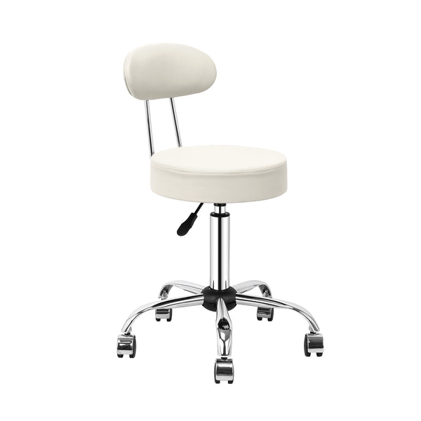 HomeMiYN Office Bar Chairs Stool Adjustable Counter Chair with Back White