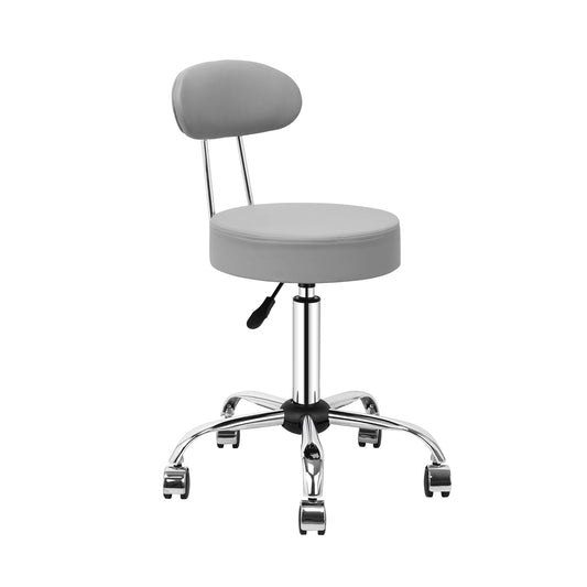 HomeMiYN Office Bar Chairs Stool Adjustable Counter Chair with Back Grey