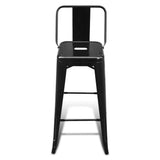 HomeMiYN Modern Square Bar Stool 2 pcs Black