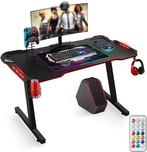 HomeMiYN Computer Desk HomeMiYN Modified Gaming Desk Z-Shape Gaming Computer Desk