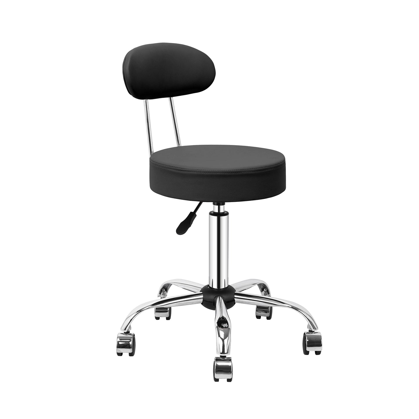 HomeMiYN Office Bar Chairs Stool Adjustable Counter Chair with Back Black