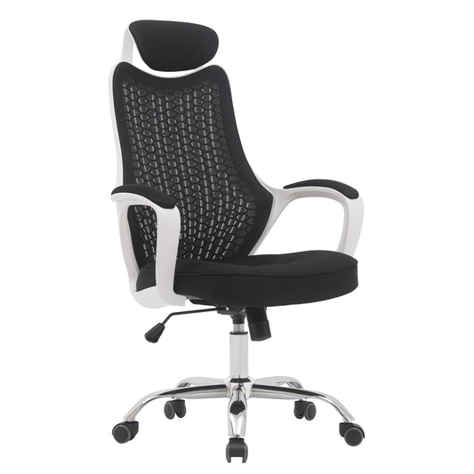 HomeMiYN Ergonomic High Back Home Desk Chair Mesh Office Chair Set Black