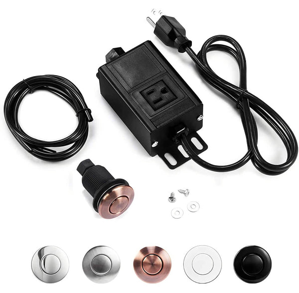 Garbage Disposal Air Switch Kit, Sink Top Waste Disposer Switch with Three in One Air Button