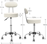 HomeMiYN Office Bar Chairs Stool Adjustable Counter Chair with Back