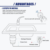 HOMEMIYN GARBAGE DISPOSAL WIRELESS SWITCH KIT